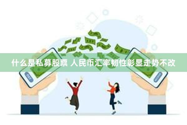 什么是私募股票 人民币汇率韧性彰显走势不改